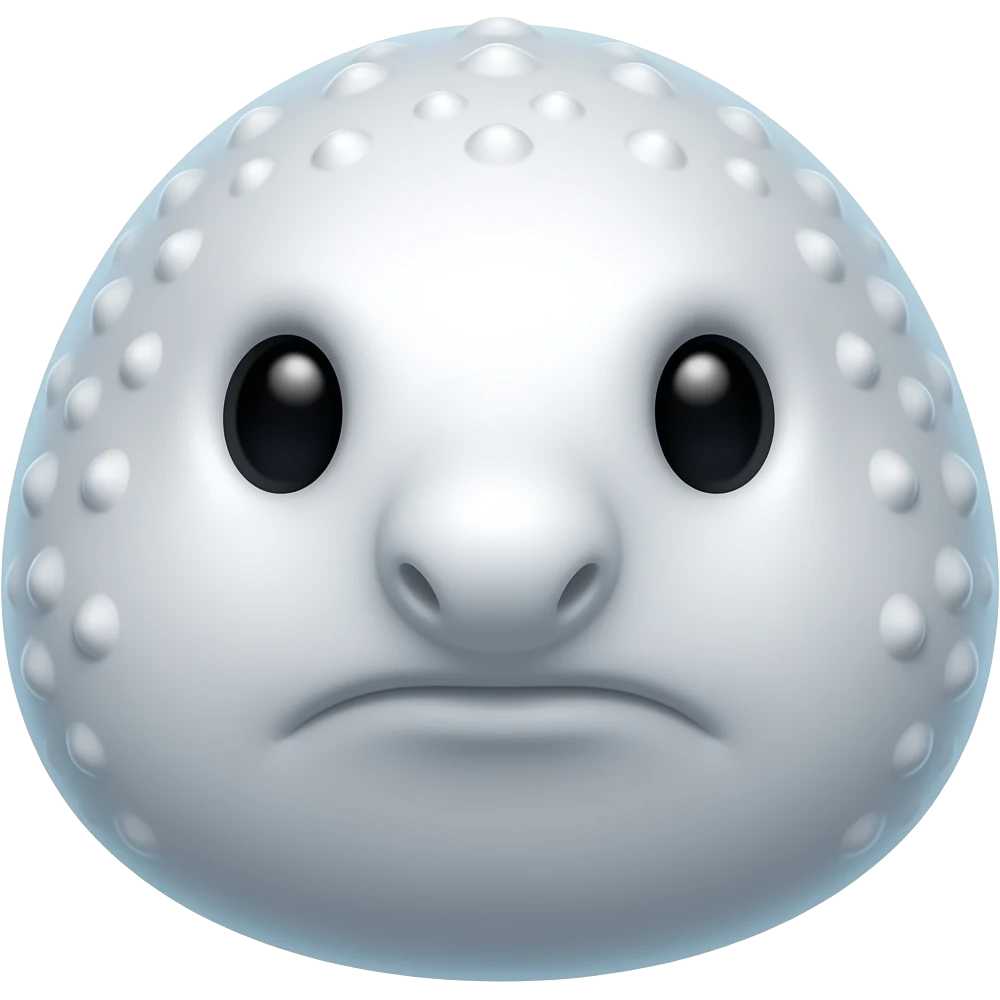 Make a blobfish head with a big nose emoji