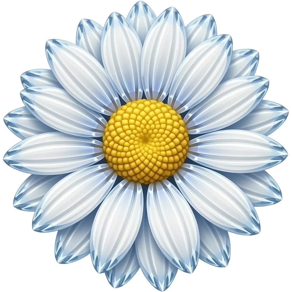 Crystal daisy emoji