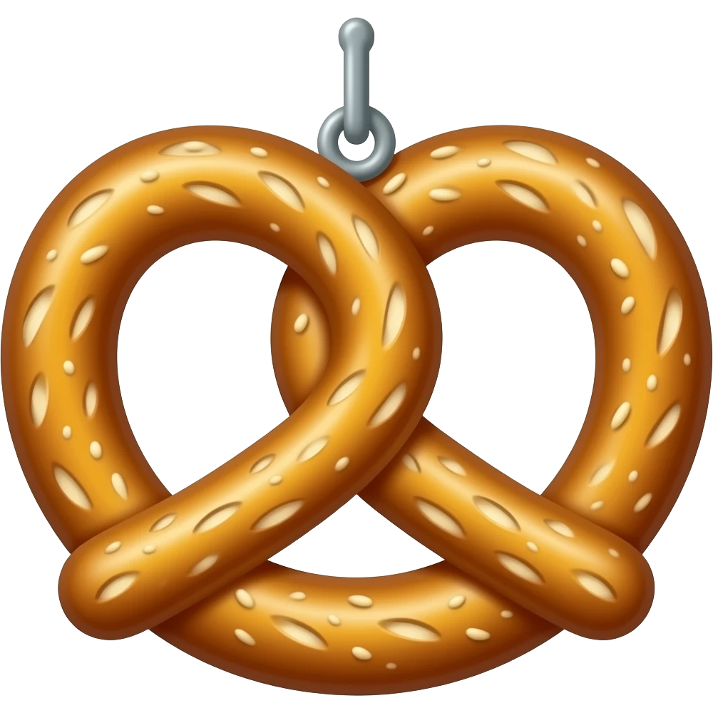 hanging pretzel display emoji