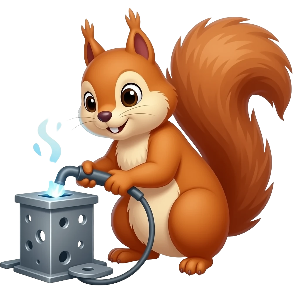 Welding squirrel emoji