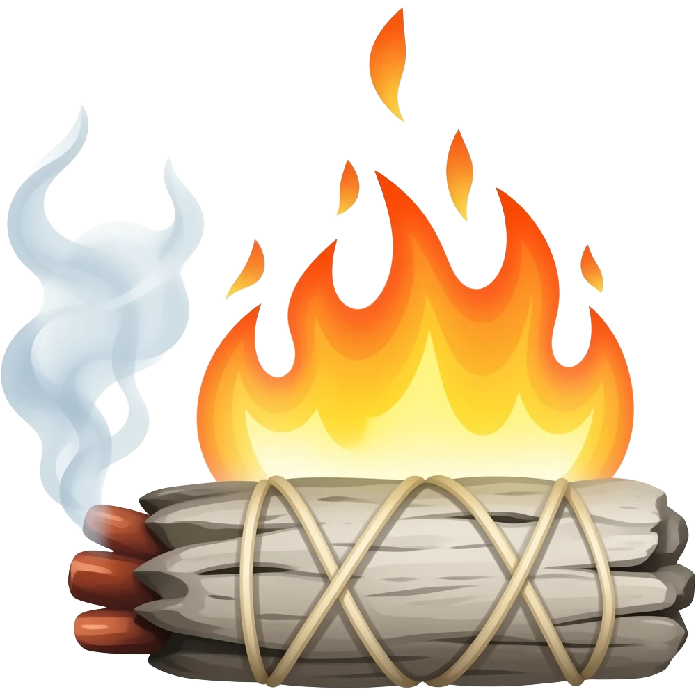 burning white sage emoji