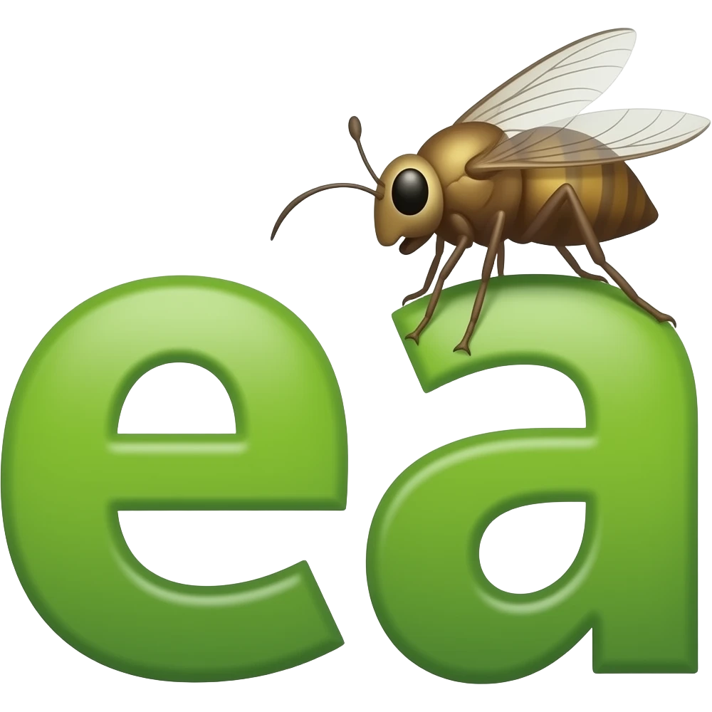 Flea on top of the pea letter ea emoji