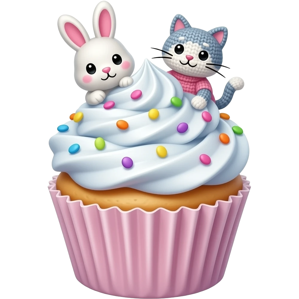 Bunny cat cupcake 🐰🐱 emoji