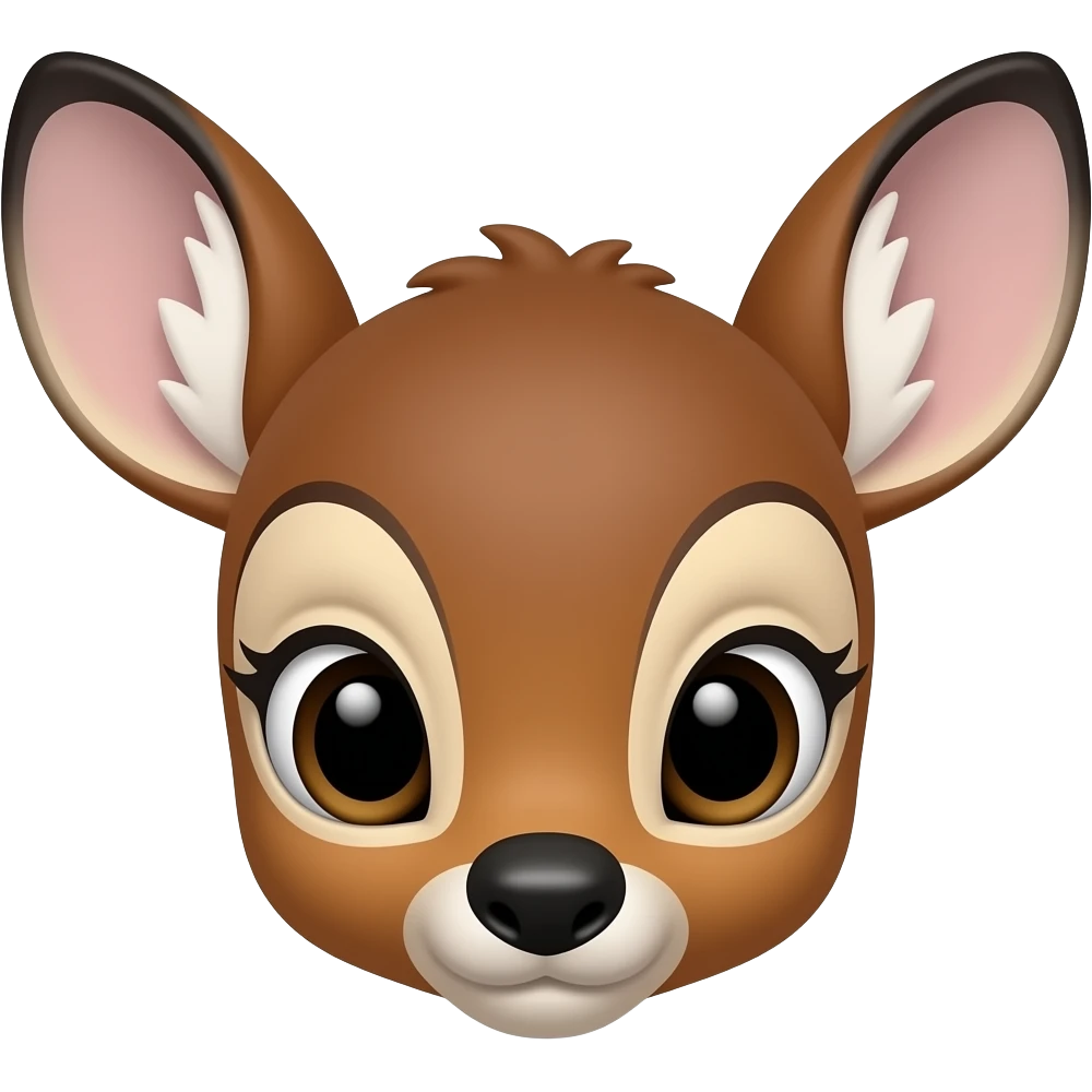 A girly bambi face emoji
