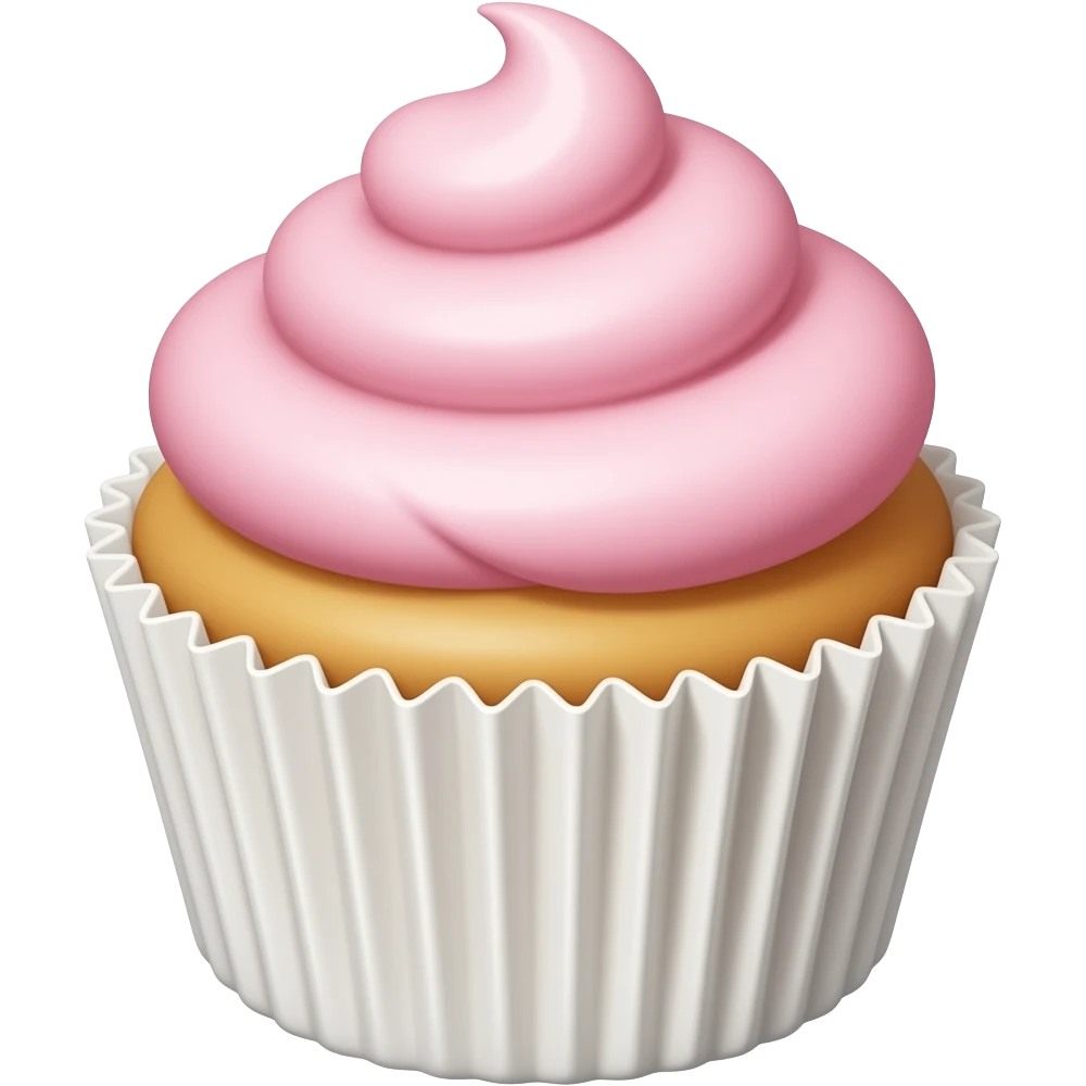 Cupcake with pink icing emoji