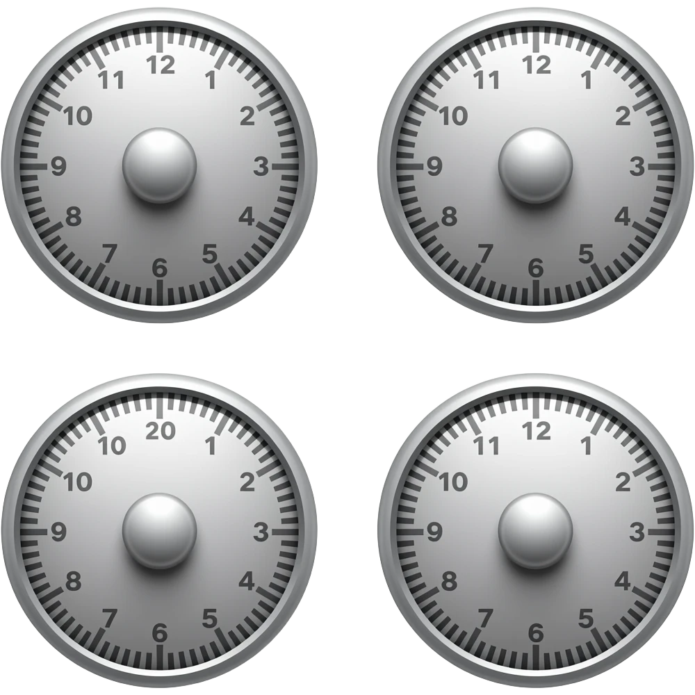 mechanical counter dials, four dials emoji | AI Emoji Generator