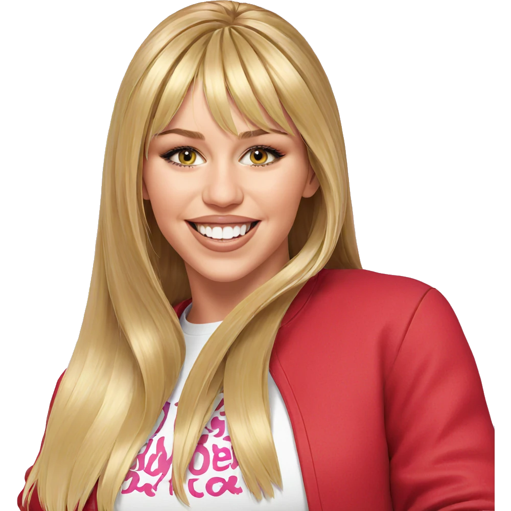 smiling blonde girl portrait emoji