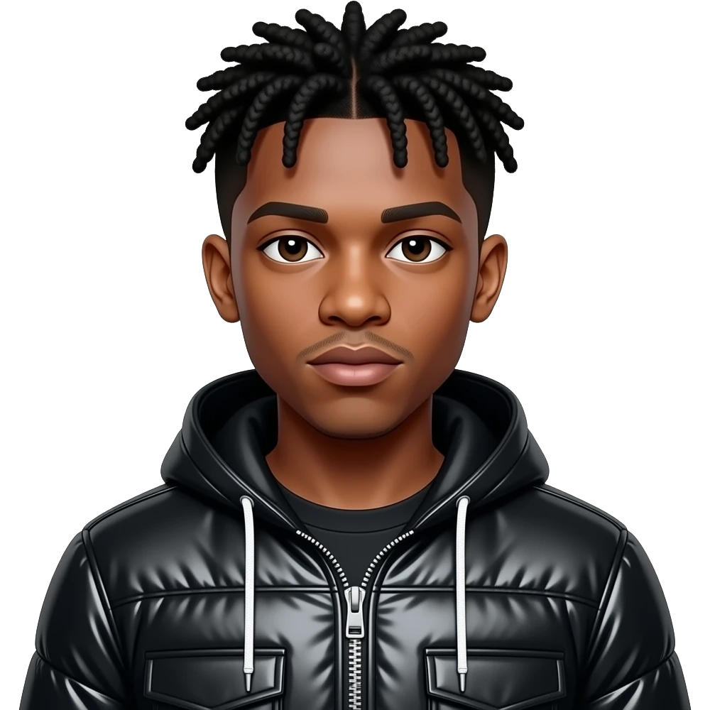 NBA YoungBoy with black metallic outfit emoji