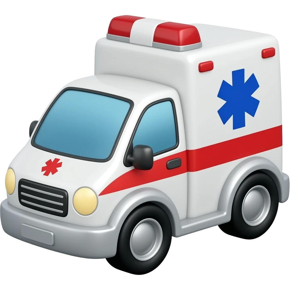 toy ambulance emoji
