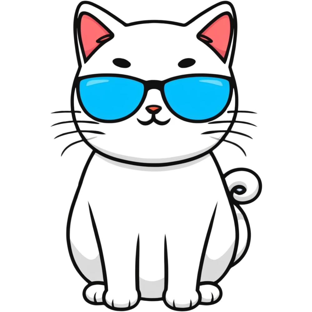 Cat with sunglasses emoji