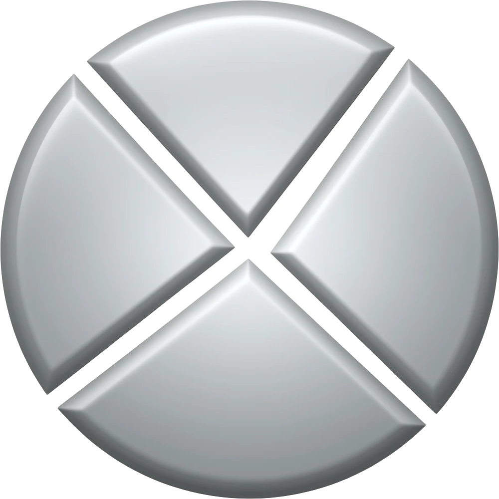 A circle split into 5 pieces emoji