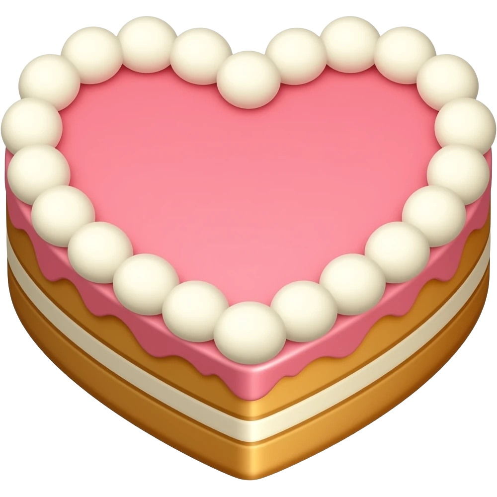 POINK HEART SHAPE CAKE emoji