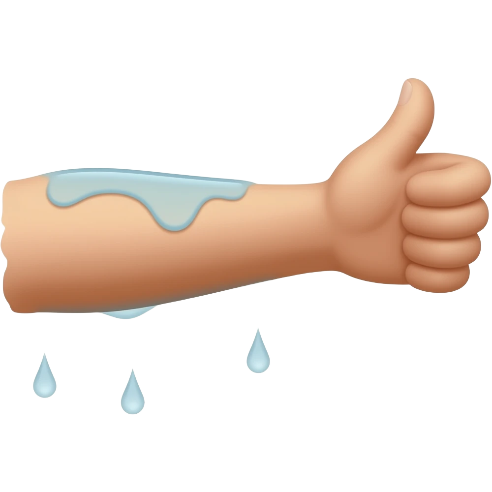 skin wet arm emoji