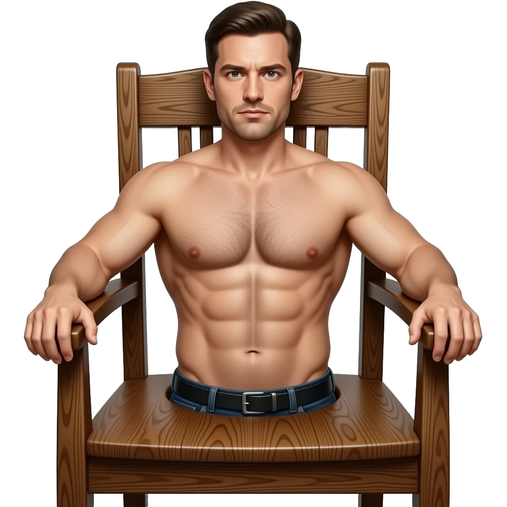 Man transforming into chair emoji
