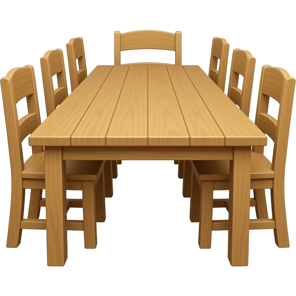 wide dining table (no background) emoji