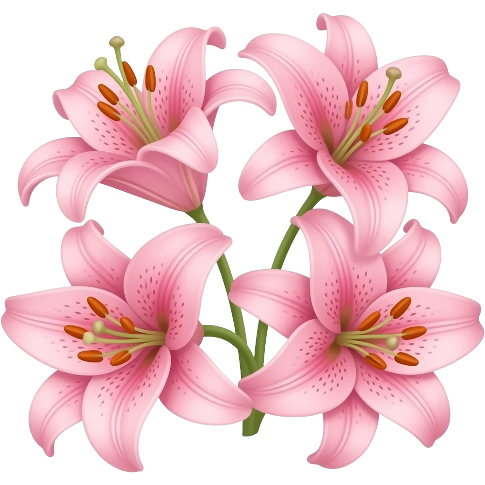 Pink lilies emoji