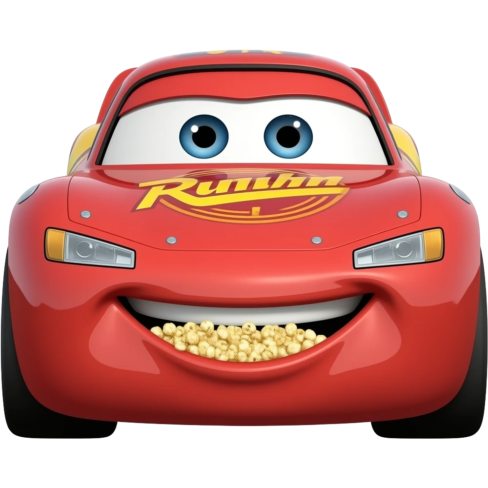Lightning McQueen 🍿  boca emoji
