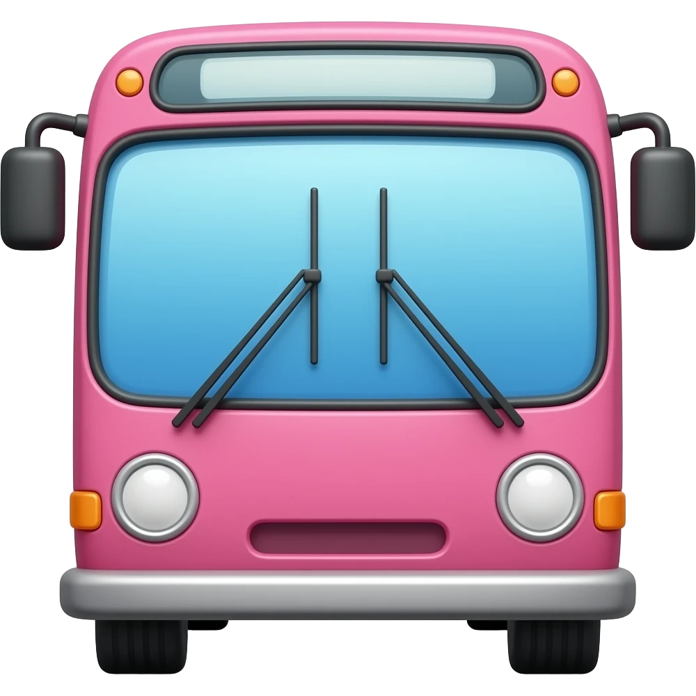 Pink bus emoji