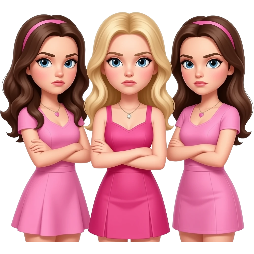 3 pink mean girls emoji