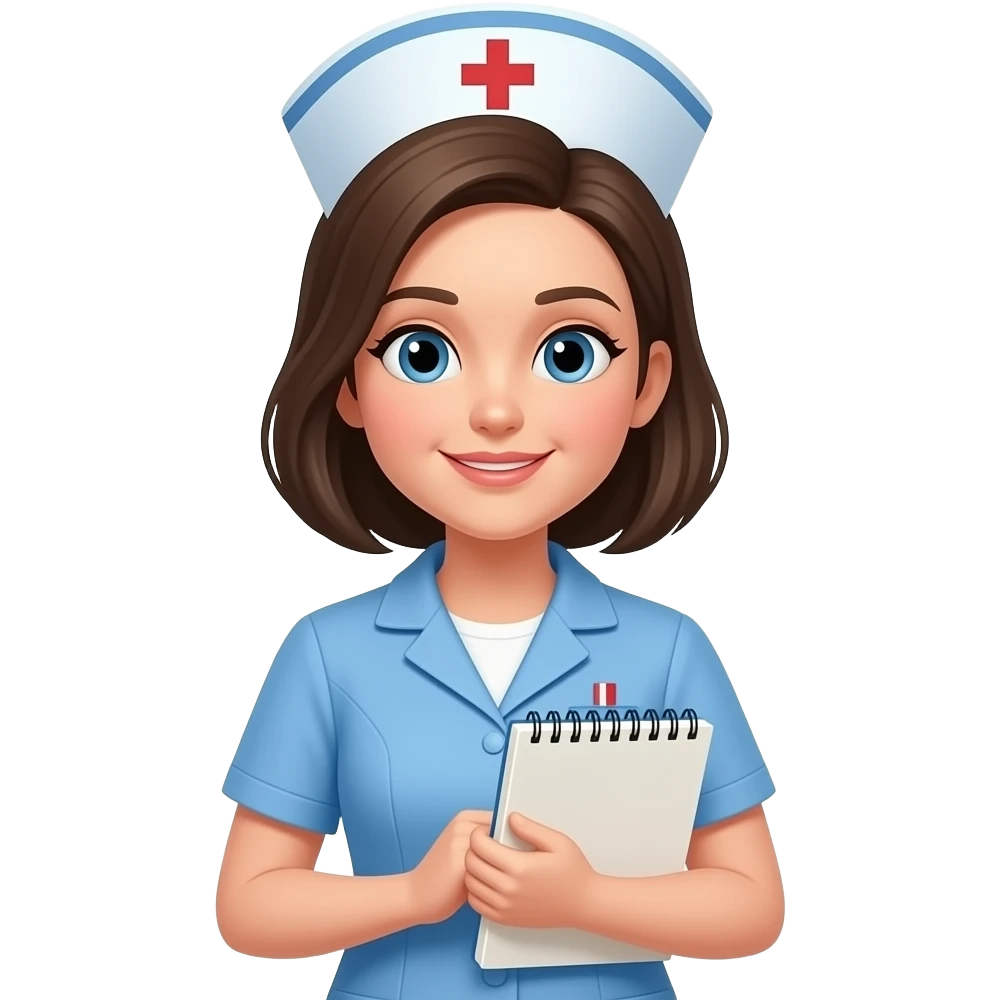 nurse holding Notebook emoji