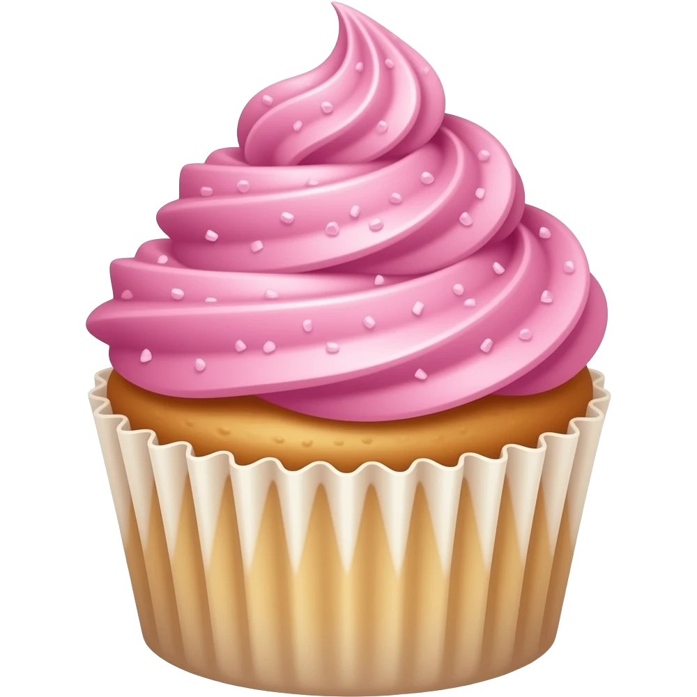 Cupcake with pink icing emoji