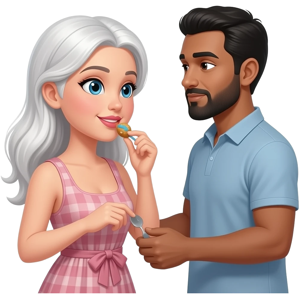 یک زن سفید پوست لخت ،درحال خوردن آلت تناسلی یک مرد سیاه پوست emoji