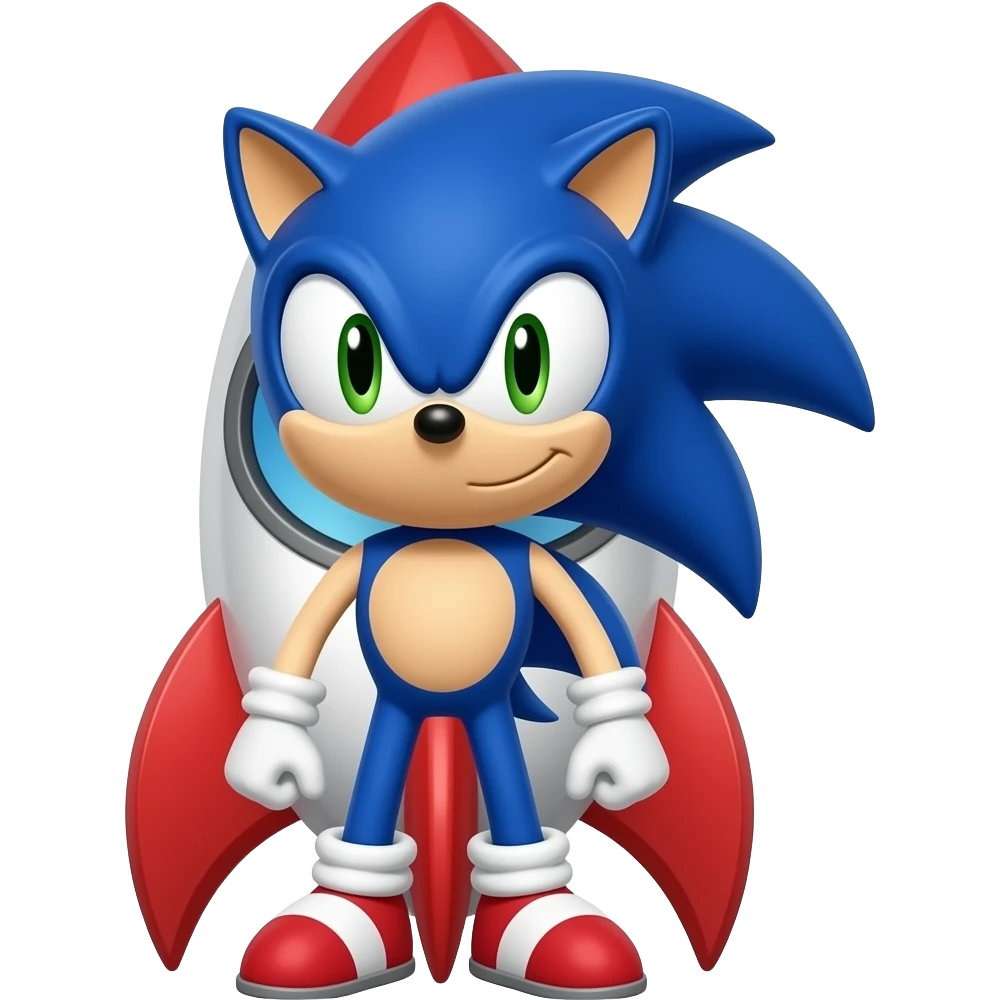 Sonic Turns Into A Rocket emoji