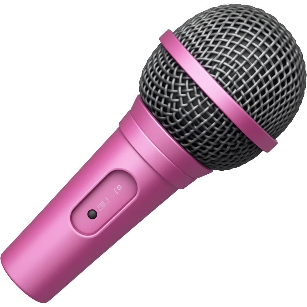 pink Recorder mic emoji
