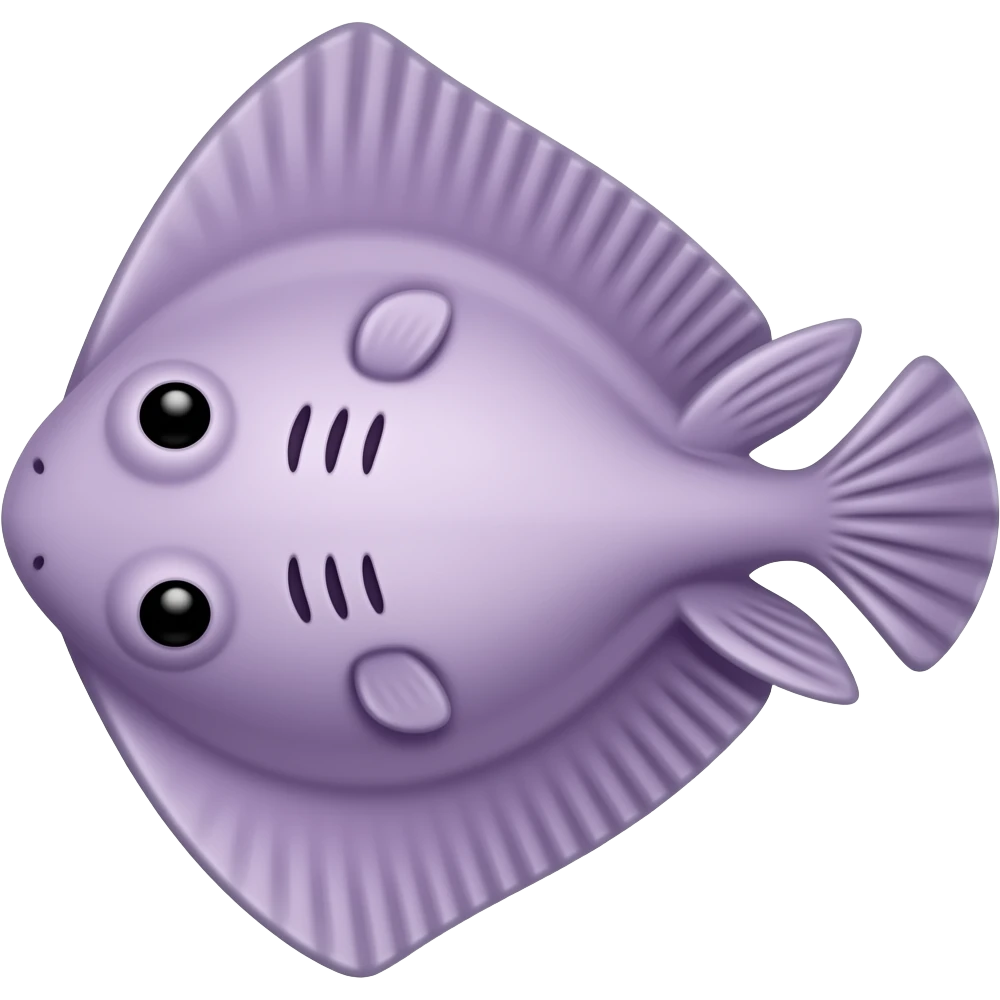 A purple female guitarfish emoji