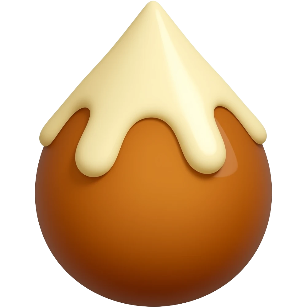 Caramel drop emoji
