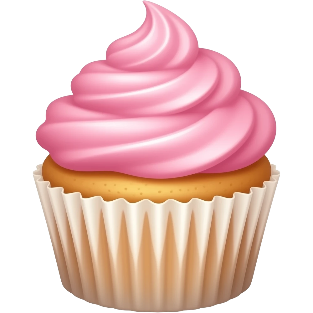 Cupcake with pink icing emoji