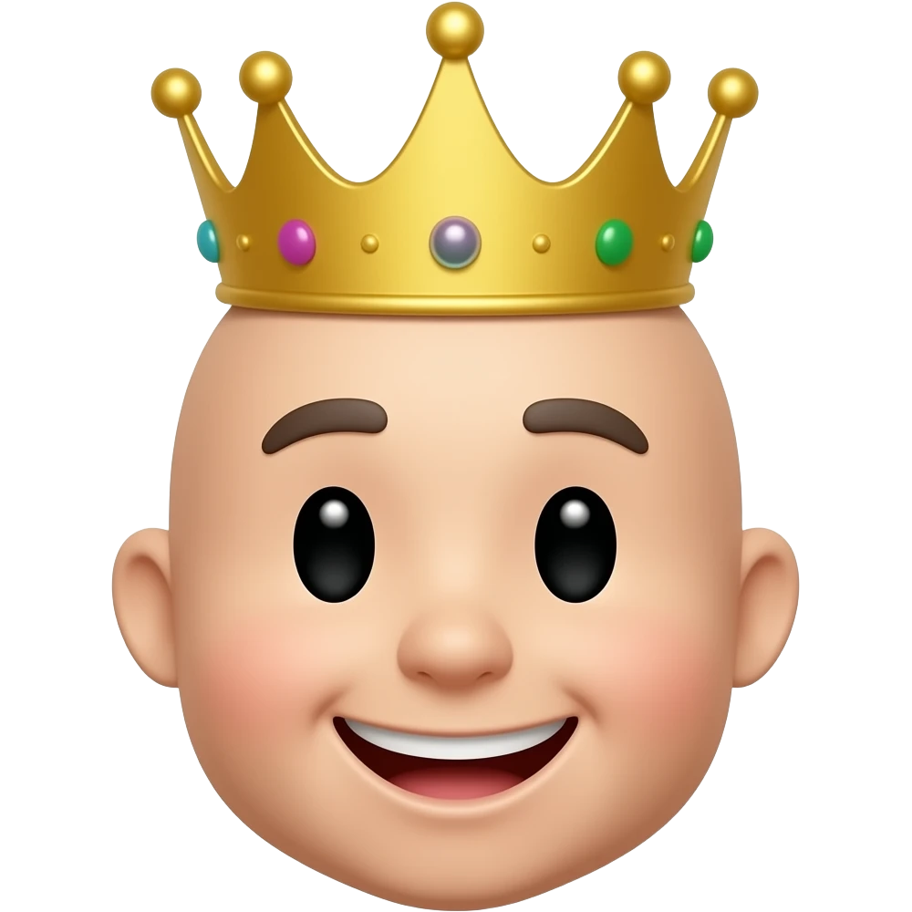 😃 emoji face wearing 👑 emoji