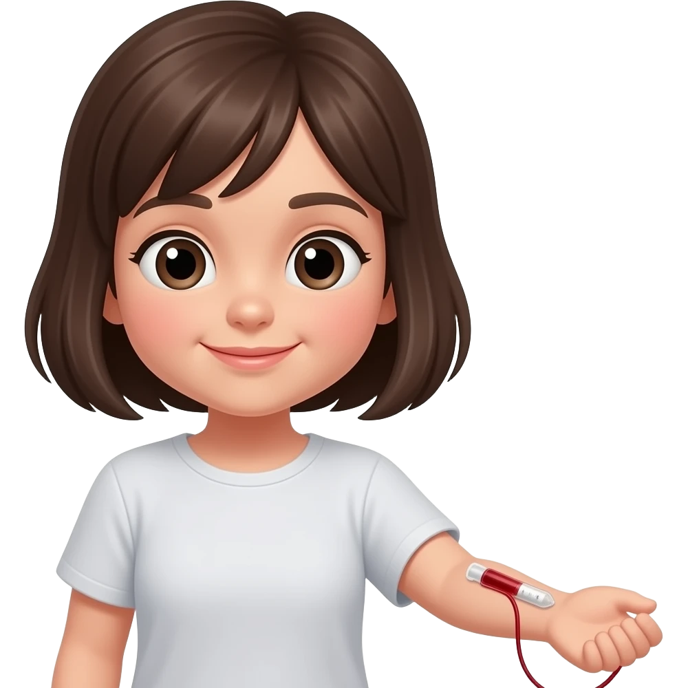 girl is taking blood tests emoji