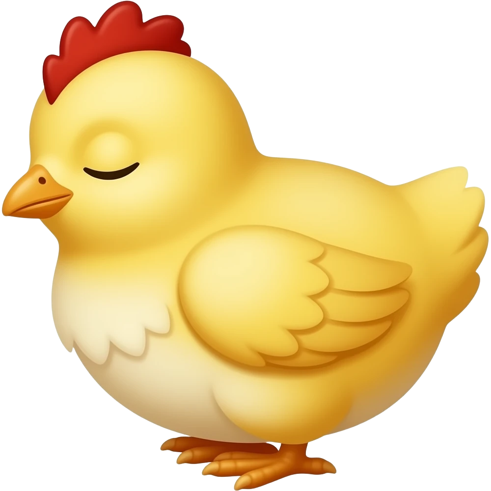 جوجه ای که خوابیده emoji