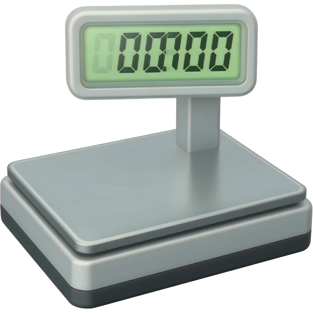 a supermarket scale with screen emoji