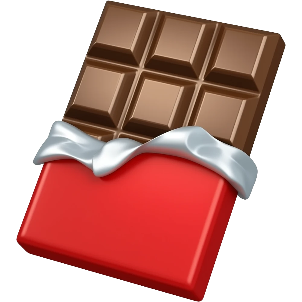 Create high-quality glossy emojis with a vibrant modern style.Make the emojis look premium, shiny, and eye-catching with bright highlights, smooth gradients, soft reflections, and glowing details. Chocolate emoji emoji