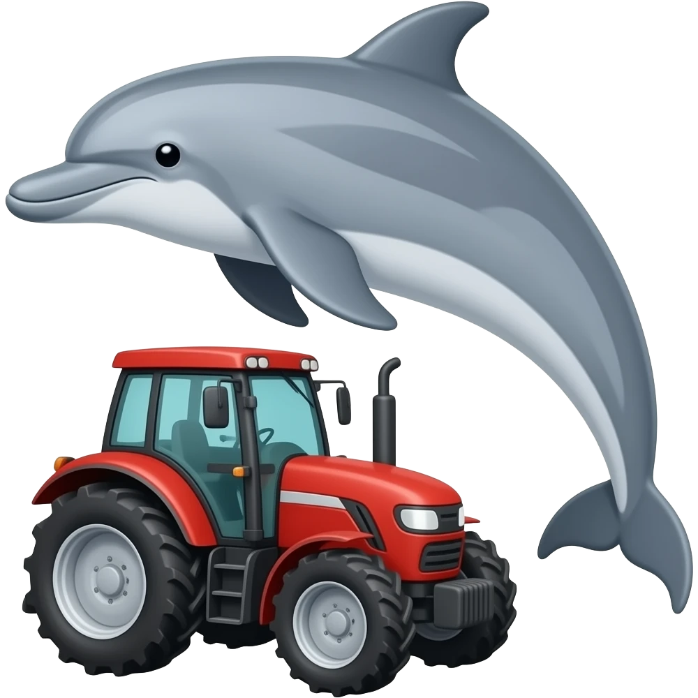 🐬+🚜 emoji