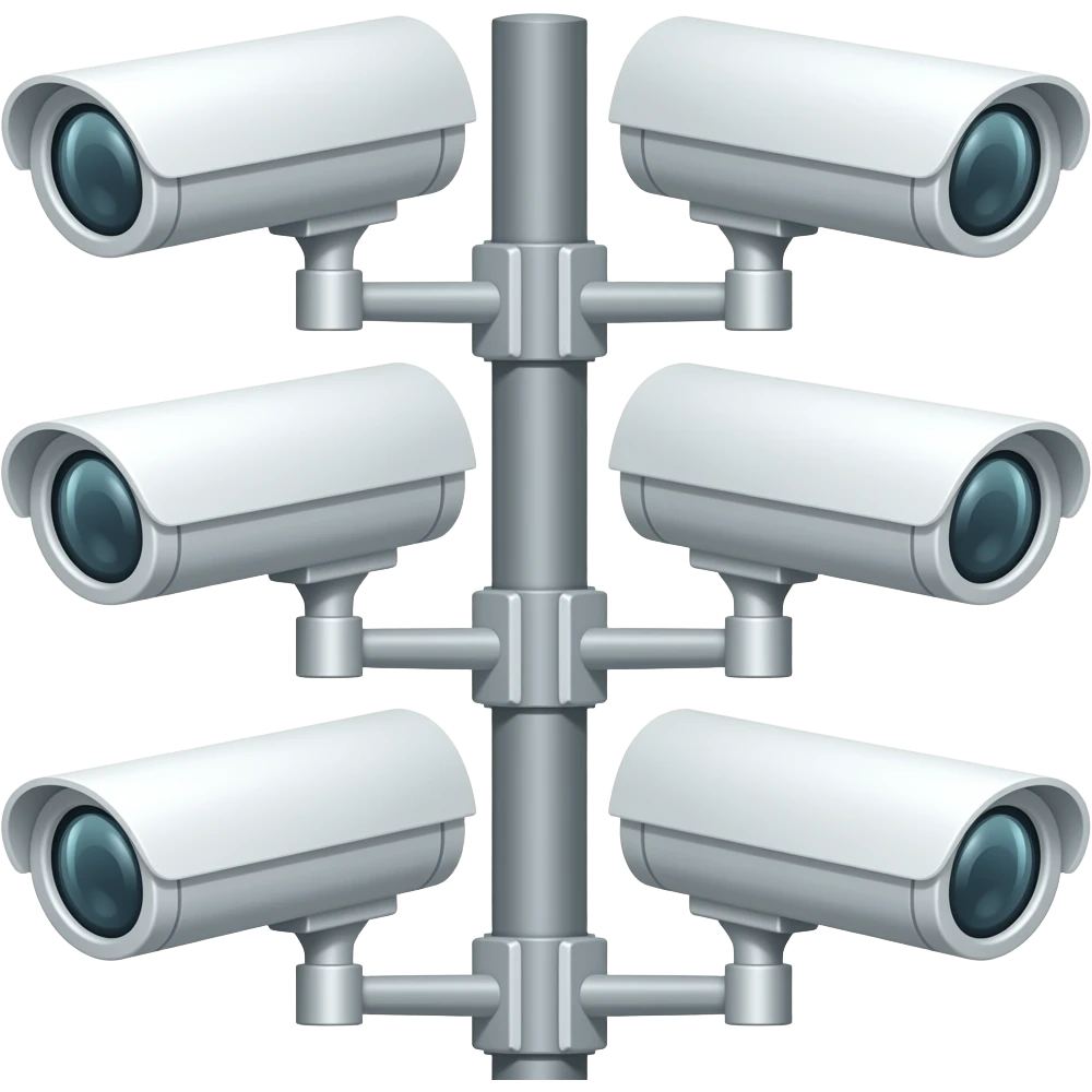 Multiple CCTV on a pole emoji