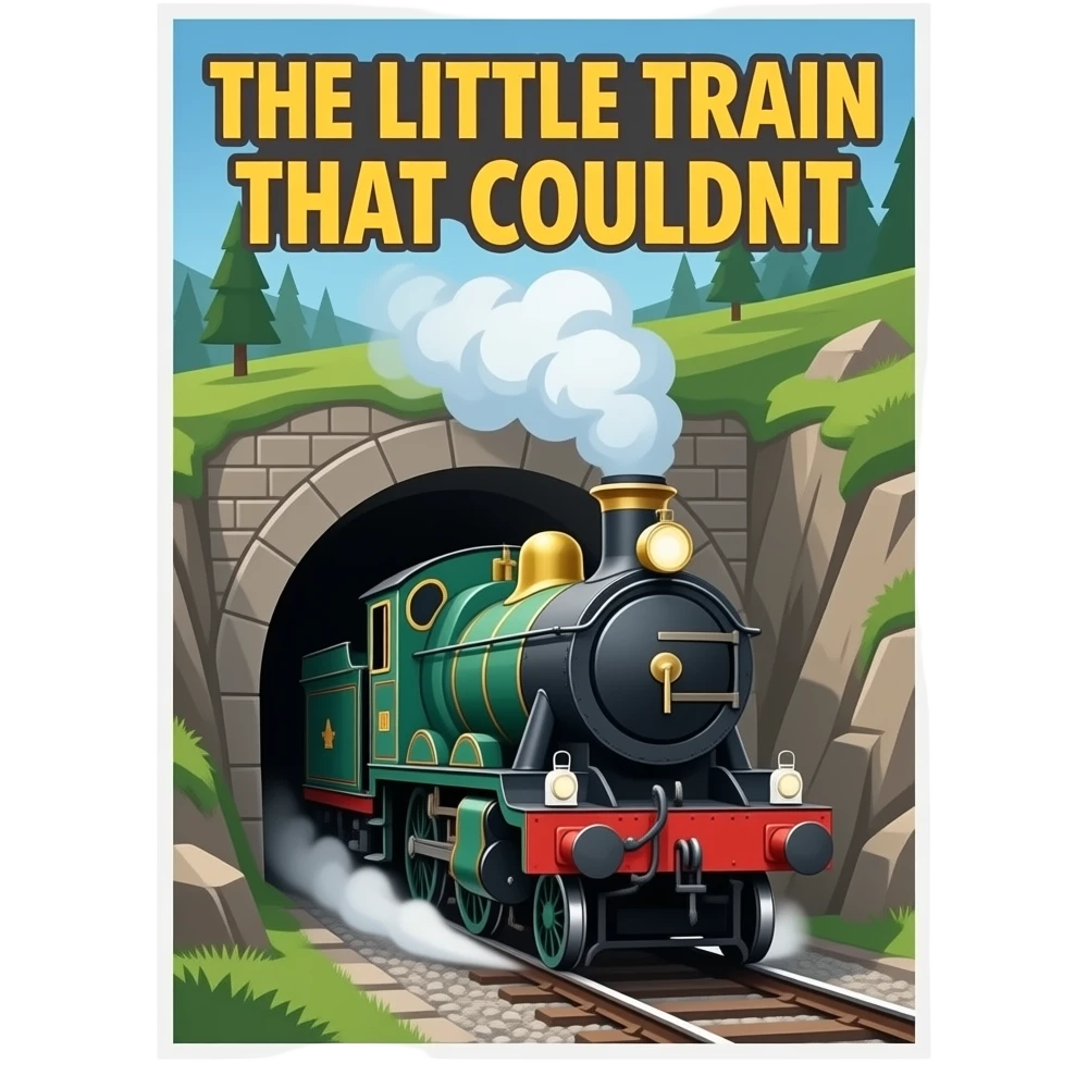 Poster for SteamWorks: "The little train that couldn't". emoji