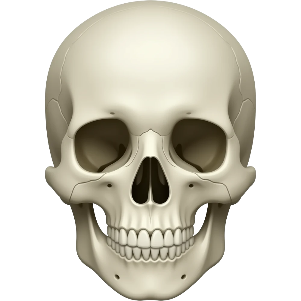 minimal skeleton face emoji