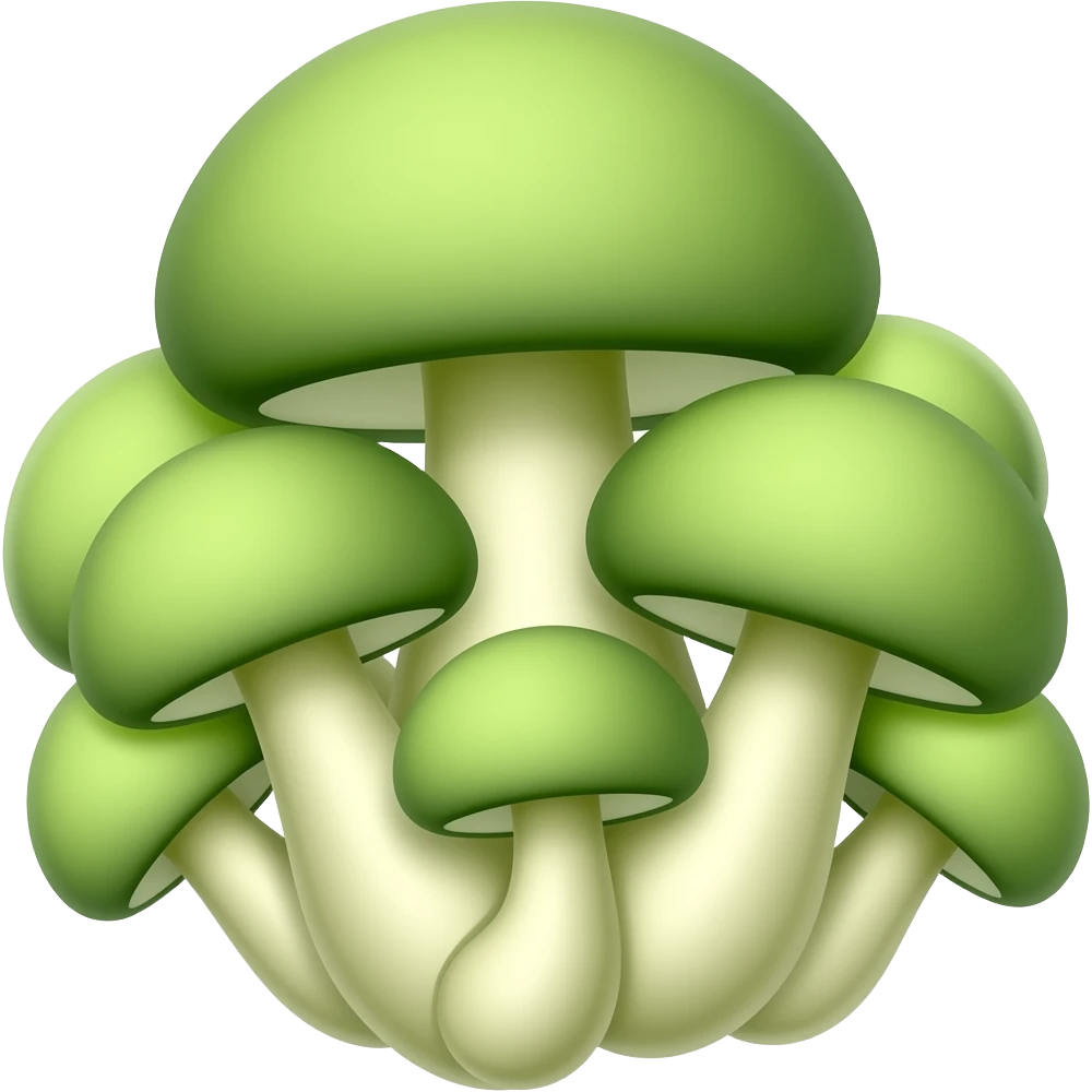 Bundle of green mushroom emoji