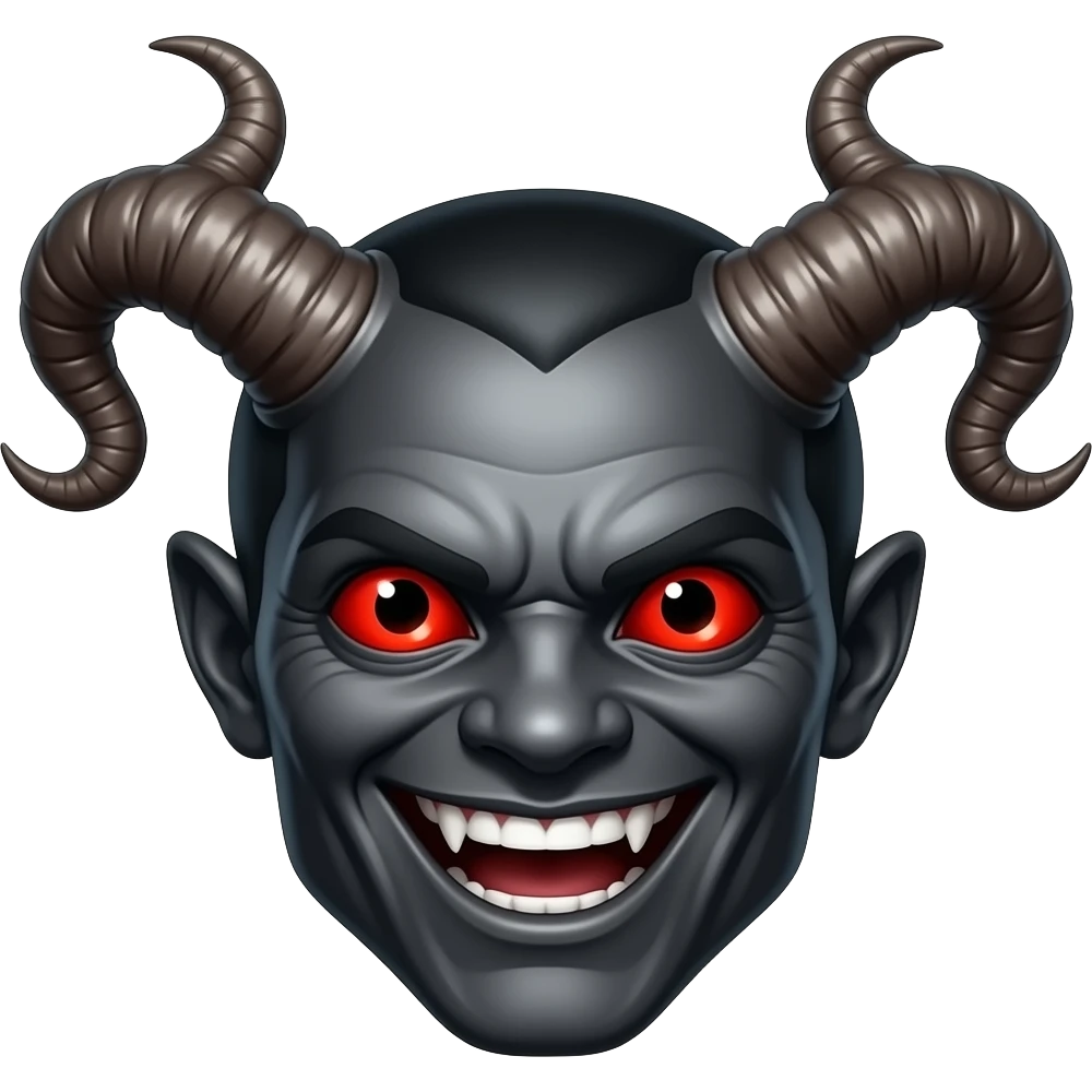 A demon laughing emoji