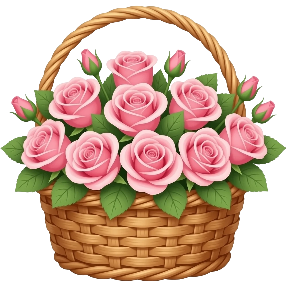 Большая корзина цветов розы emoji
