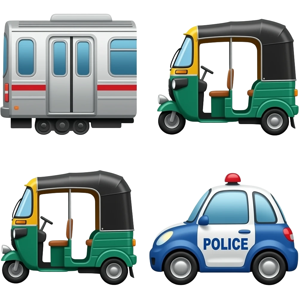 🚇🛺🚔 emoji