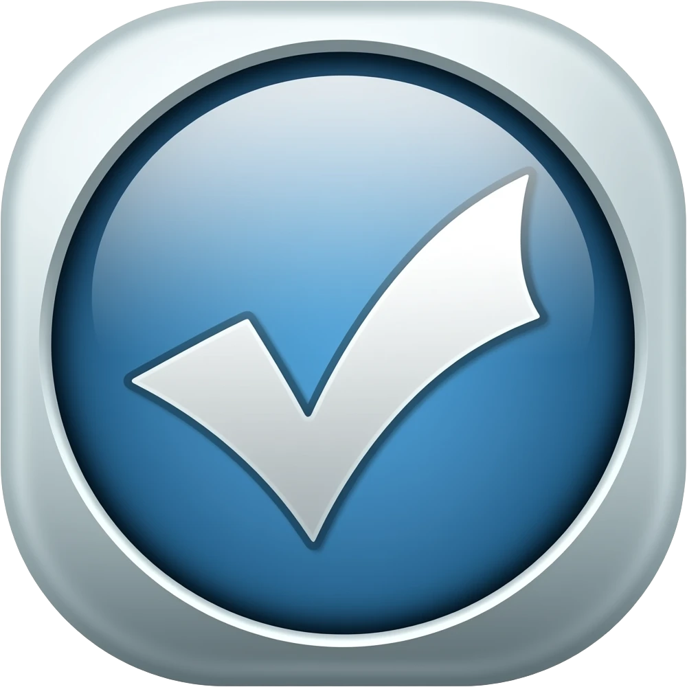 button with a check mark emoji