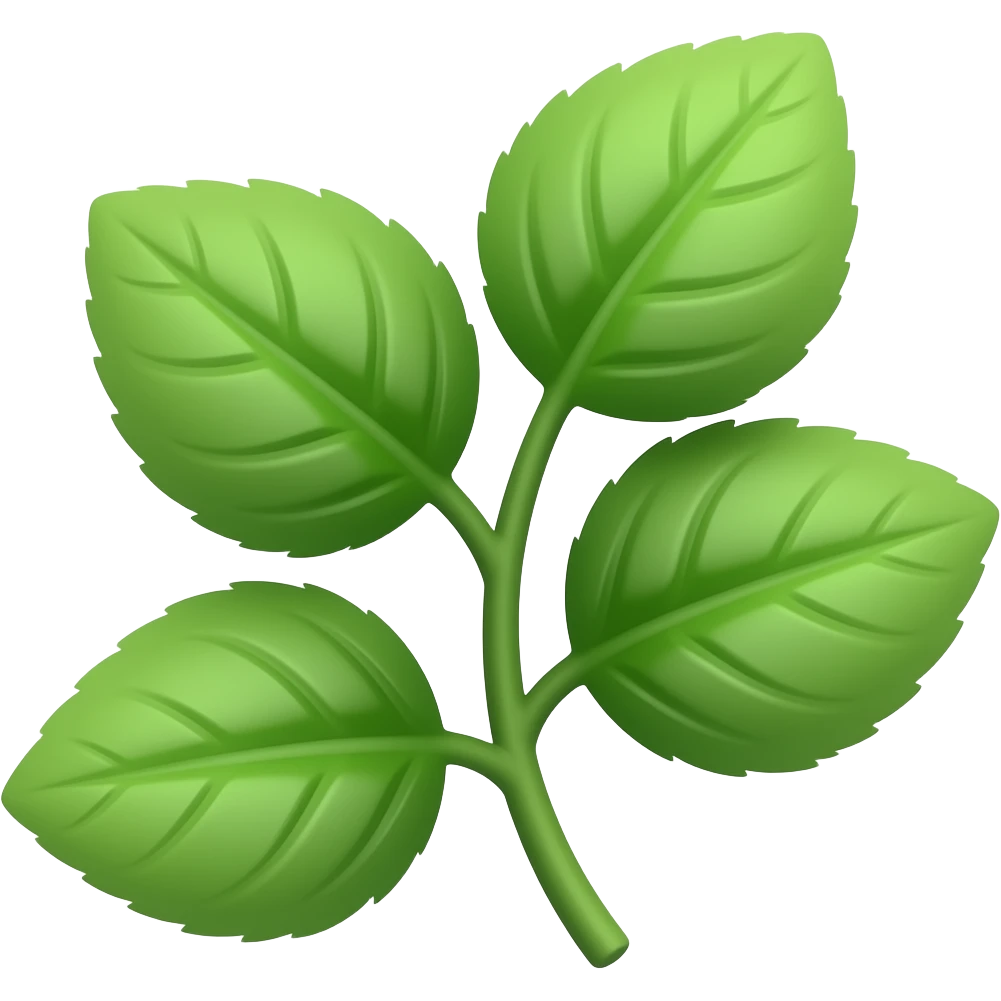just the upper part of a small plant that has a couple leaves emoji