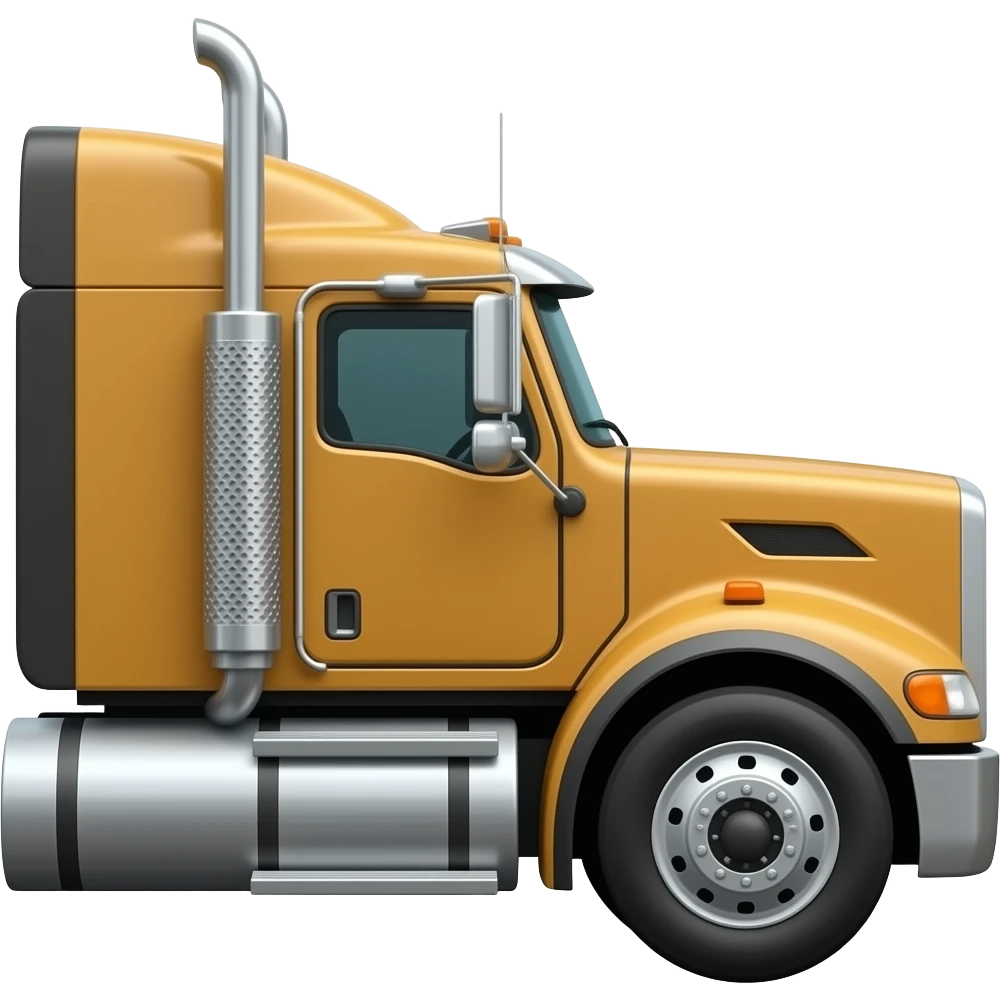 construction 12-wheeler westernstar side-way emoji