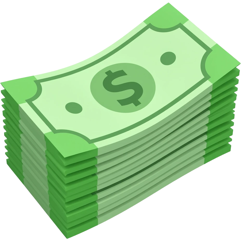 neon green money emoji