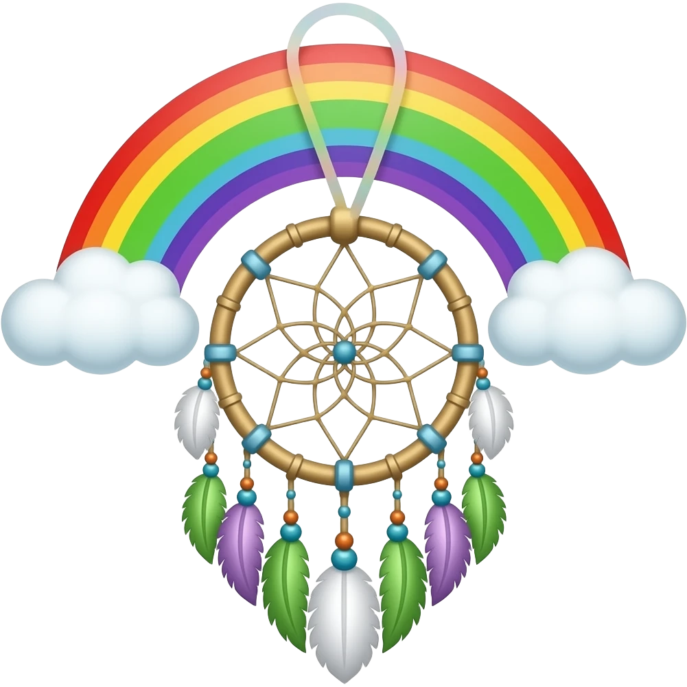 Rainbow dreamcatcher emoji