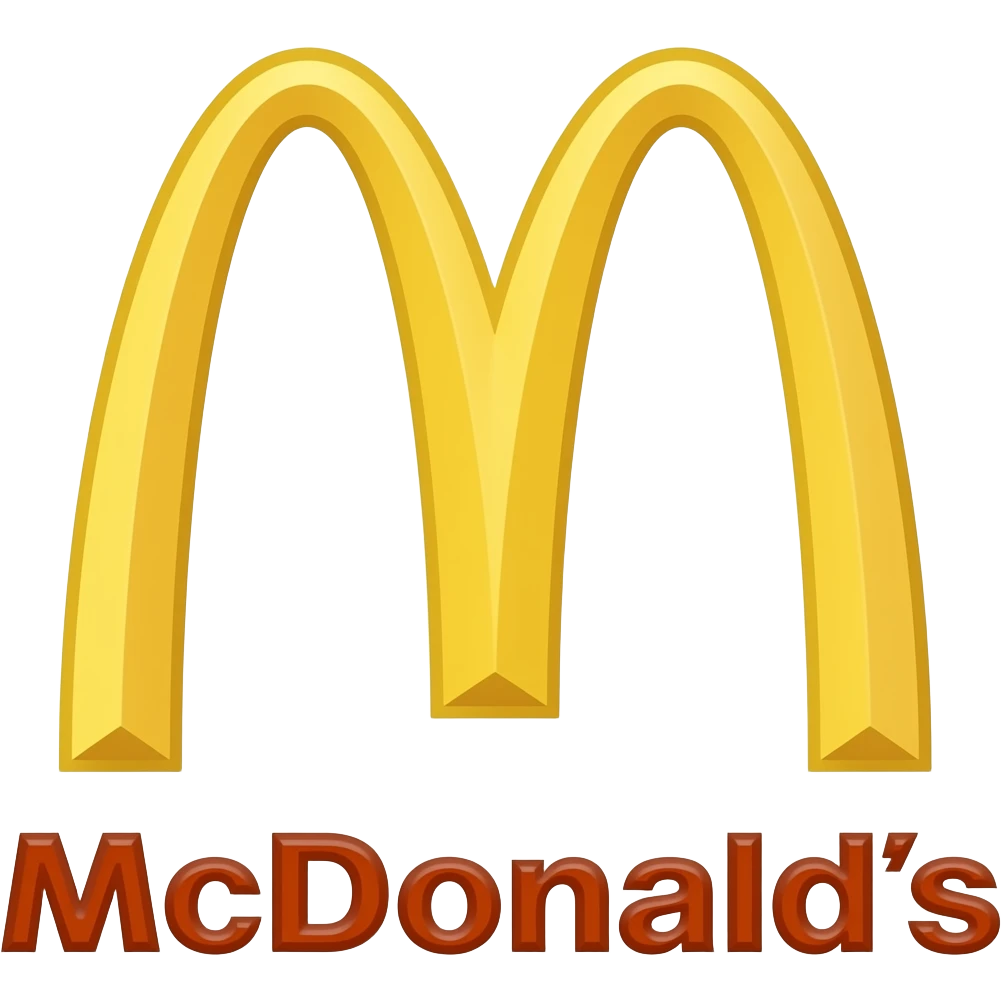 create me onlu mc logo and under "McDonald's" caption emoji